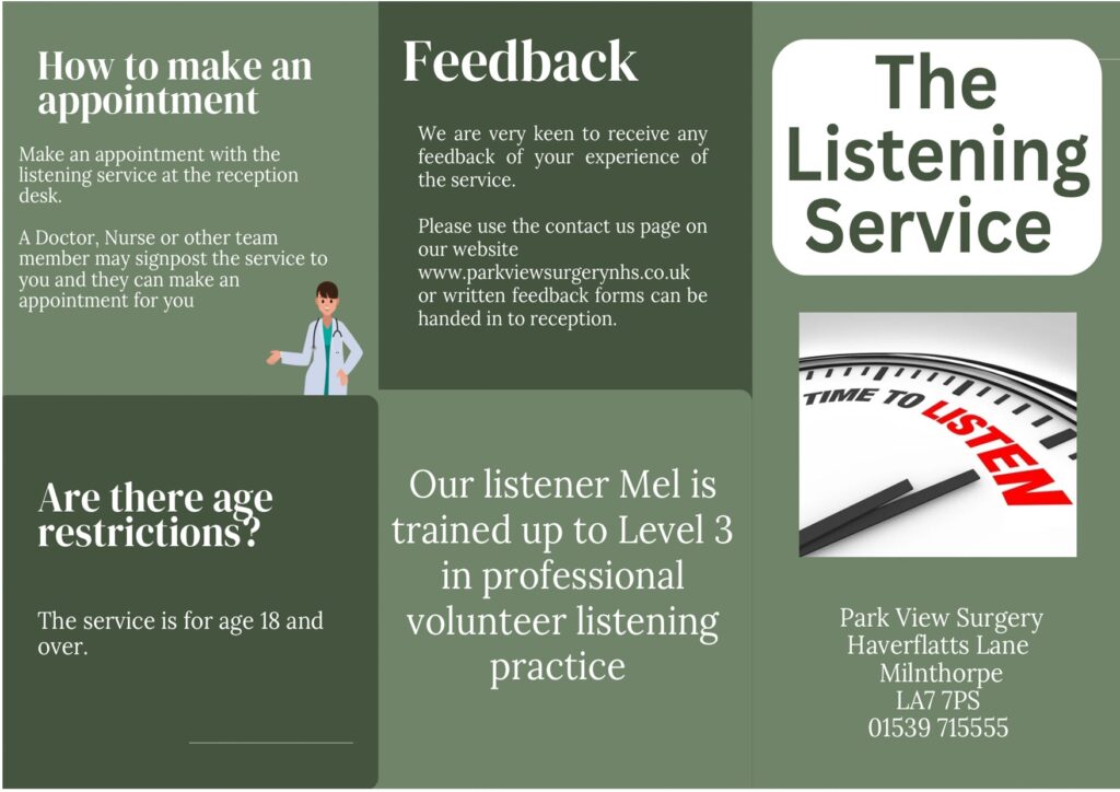 Listening Service leaflet page 1